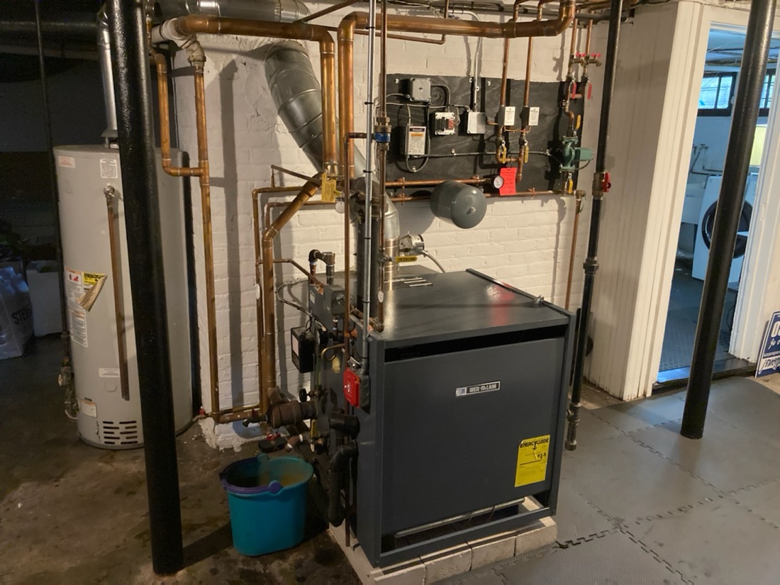 Boiler installation in a Verona, NJ basement