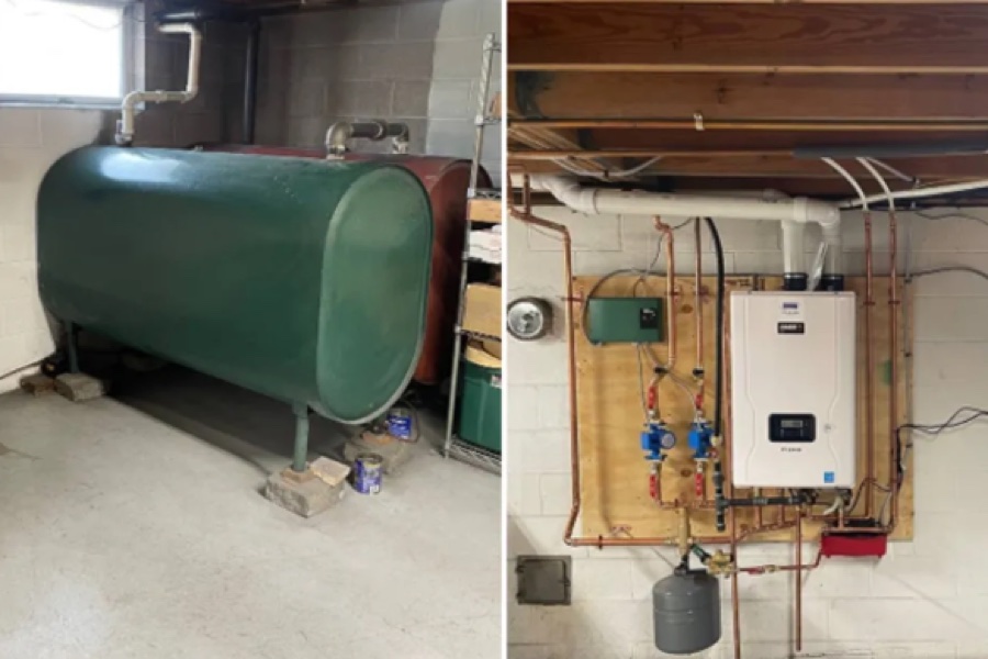 Oil-to-gas heating conversion by Visentin Plumbing & Heating